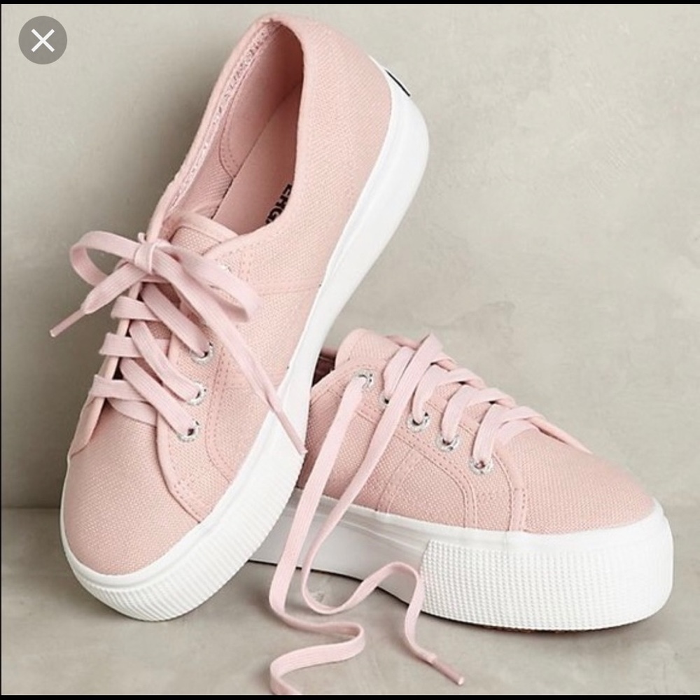 Pink platform superga sneakers!!